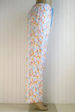 Women's Yellow and Blue Floral Pajama Pants with Pockets