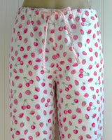 Women's Strawberries and Cherries Pajama Pants with Pockets