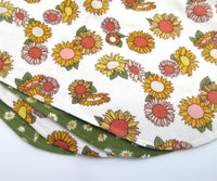 Sunflower and Daisy Flannel Baby Blanket