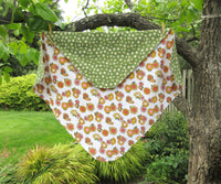 Sunflower and Daisy Flannel Baby Blanket