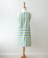 Blue and Green Striped Apron