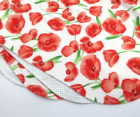 Red Tulip Flannel Baby Blanket