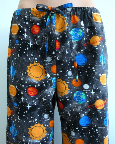 Men' Solar System Pajama Pants with Pockets
