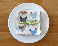 Chicken and Floral Napkin Set