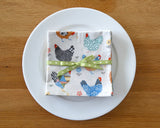 Chicken and Floral Napkin Set