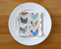 Chicken and Floral Napkin Set