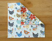 Chicken and Floral Napkin Set