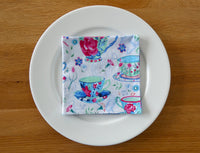 Floral Tea Cup Napkin Set