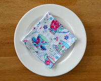 Floral Tea Cup Napkin Set