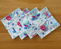 Floral Tea Cup Napkin Set