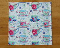 Floral Tea Cup Napkin Set