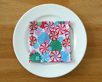 Christmas Peppermint Swirl Napkin Set
