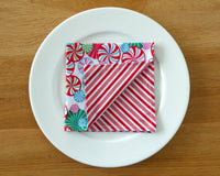 Christmas Peppermint Swirl Napkin Set