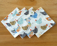 Chicken and Floral Napkin Set