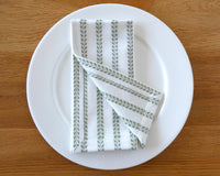 Sage Green Striped Napkin Set
