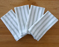 Sage Green Striped Napkin Set