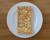 Floral Mustard Yellow Napkin Set