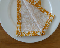 Floral Mustard Yellow Napkin Set