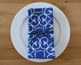 Blue and White Swirl Napkin Set