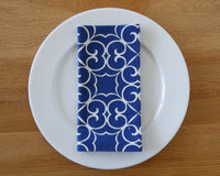 Blue and White Swirl Napkin Set