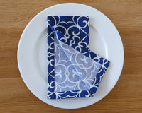 Blue and White Swirl Napkin Set