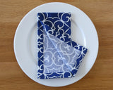 Blue and White Swirl Napkin Set