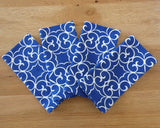 Blue and White Swirl Napkin Set