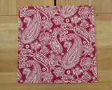 Red Paisley Napkin Set