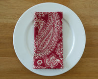 Red Paisley Napkin Set