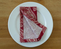 Red Paisley Napkin Set