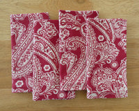 Red Paisley Napkin Set
