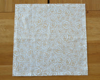 White and Gold Roses Napkin Set