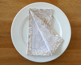 White and Gold Roses Napkin Set
