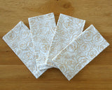 White and Gold Roses Napkin Set