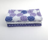 Lavender & Grey Floral Burp Cloth Set