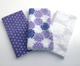 Lavender & Grey Floral Burp Cloth Set