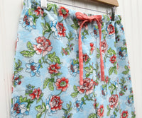 Women's Coral and Blue Floral Pajama Pants