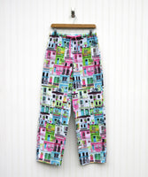 Women's Watercolor Houses Pajama Pants