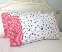 Alphabet and Numbers Pillowcase Set