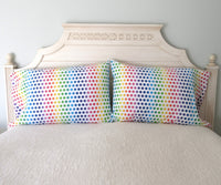 Rainbow Polka Dot Pillowcase Set