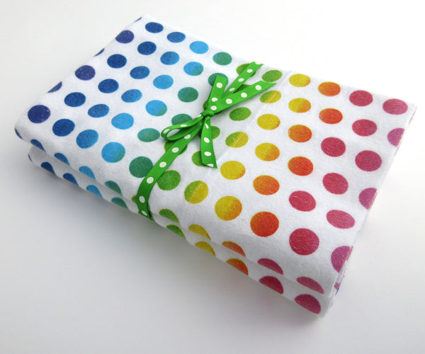 Rainbow Polka Dot Pillowcase Set